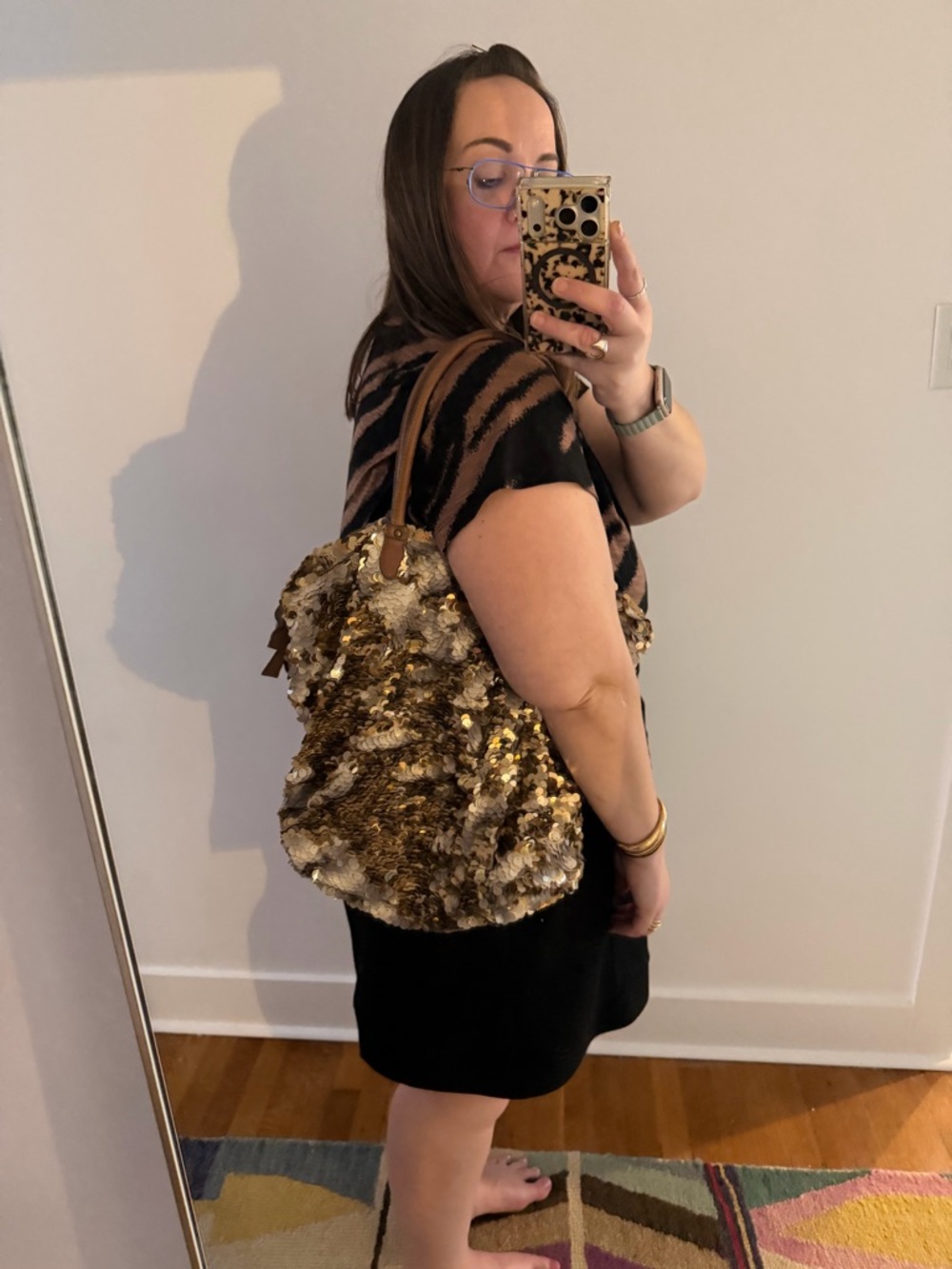 Anthropologie Miss Albright sequin shoulder bag